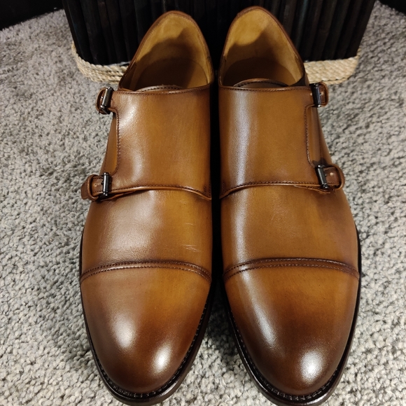 Antonio Maurizi Cap Toe Double Monk Strap Loafers (Tan US Men's Size: 11… - Picture 2 of 13